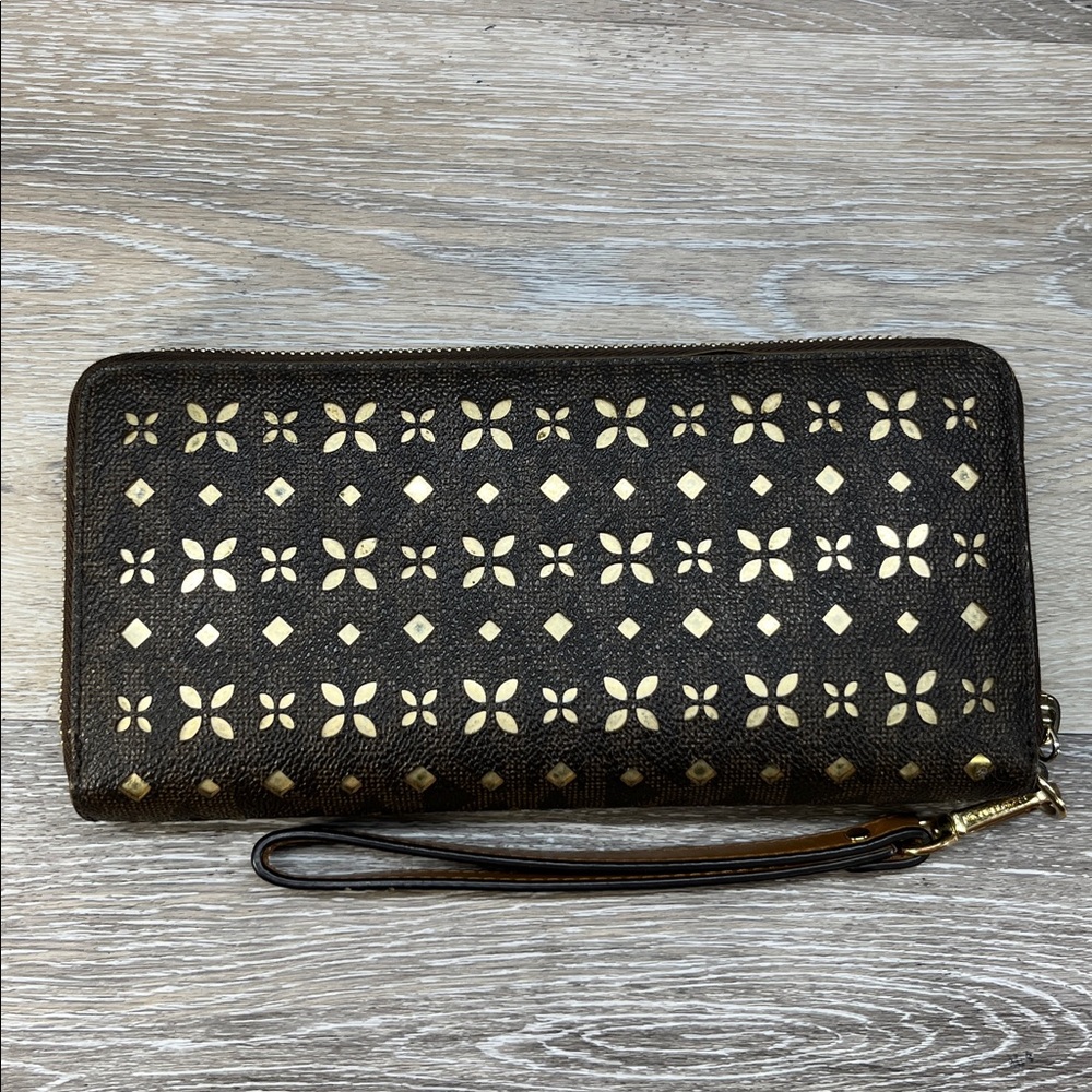 1184 Michael Kors lazer cut tote and wallet set 259031184 - Picture 13 of 16